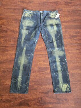 PRPS Men’s 40x34 Miki Demon Slim Straight Fit Japanese Denim Jeans Made in USA